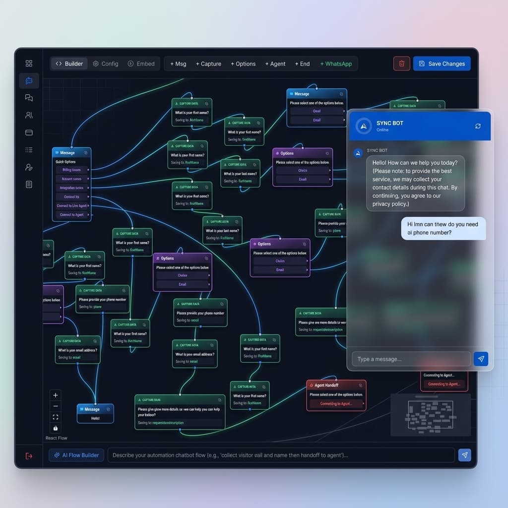 Sync Flow Builder Canvas and Real-time Live Preview